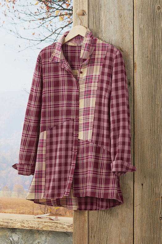 Into the Mix Plaid Tunic