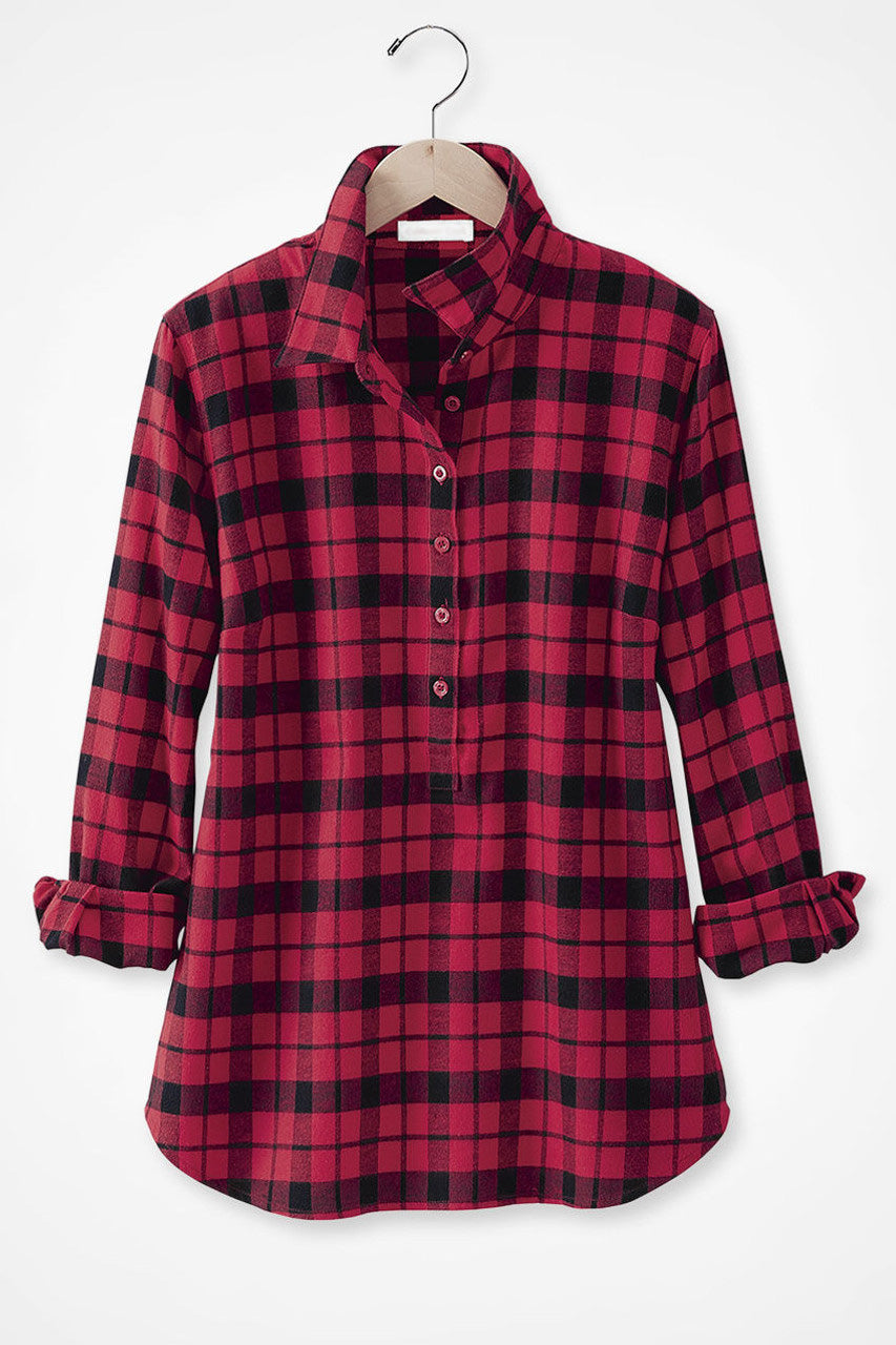 Festive Celebration Plaid Tunic