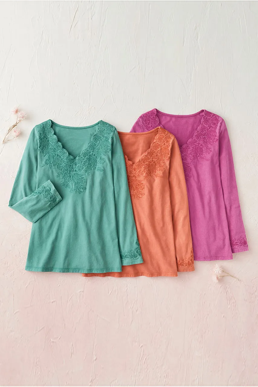 Celina Embroidered Tee