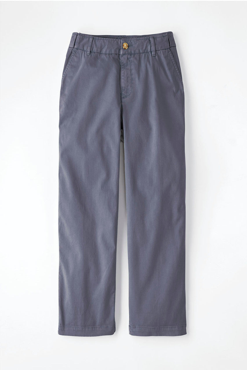 Hidden Stretch-Waist Chino Crops