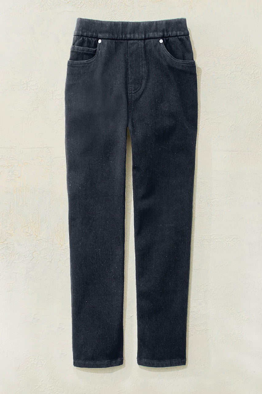 Knit Denim Cropped Leggings