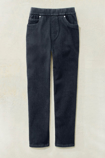 Knit Denim Cropped Leggings