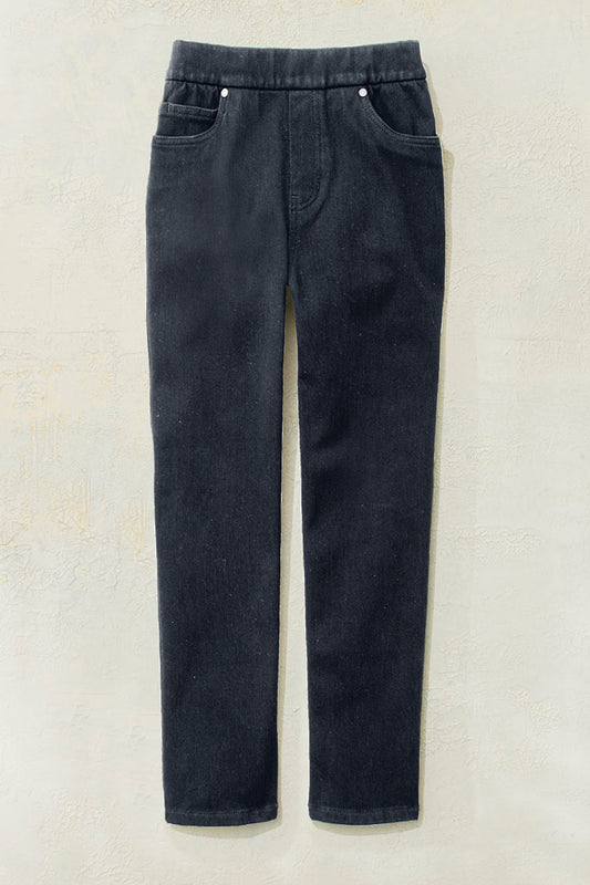 Knit Denim Cropped Leggings
