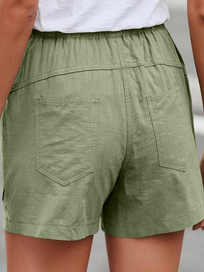 Solid Color Casual Shorts