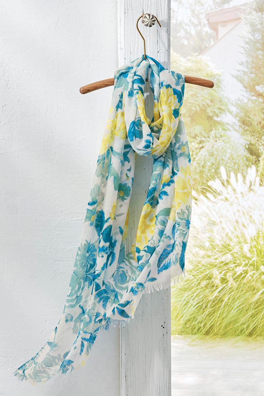 Watercolor Floral Scarf