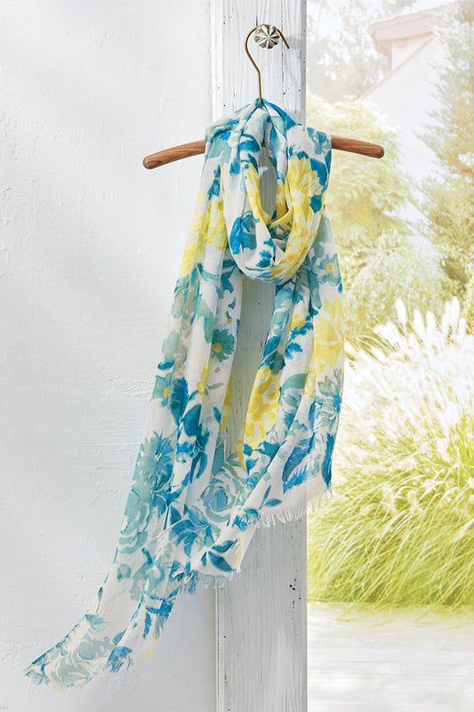 Watercolor Floral Scarf