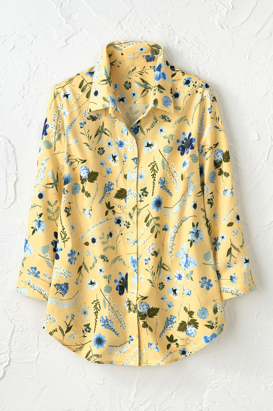 Signs of Spring 3/4-Sleeve No-Iron Shirt