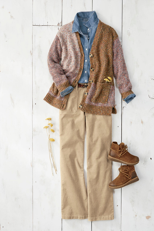 Marled Colorblock Cardigan