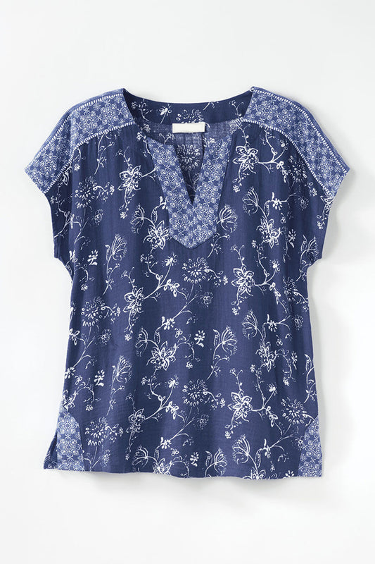 Indigo Borders Top