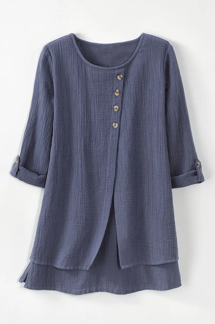 Light as Air Gauze Pullover Tunic Top
