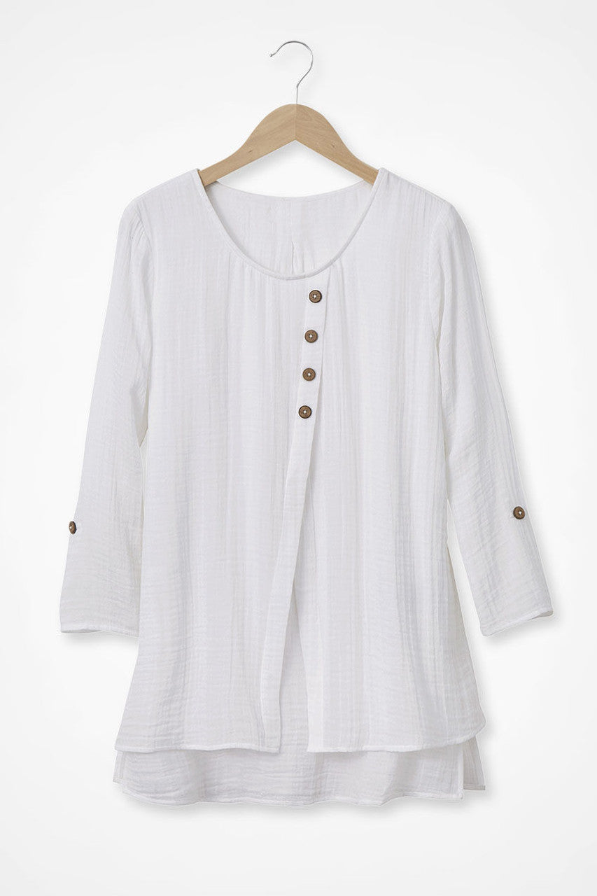 Light as Air Gauze Pullover Tunic Top