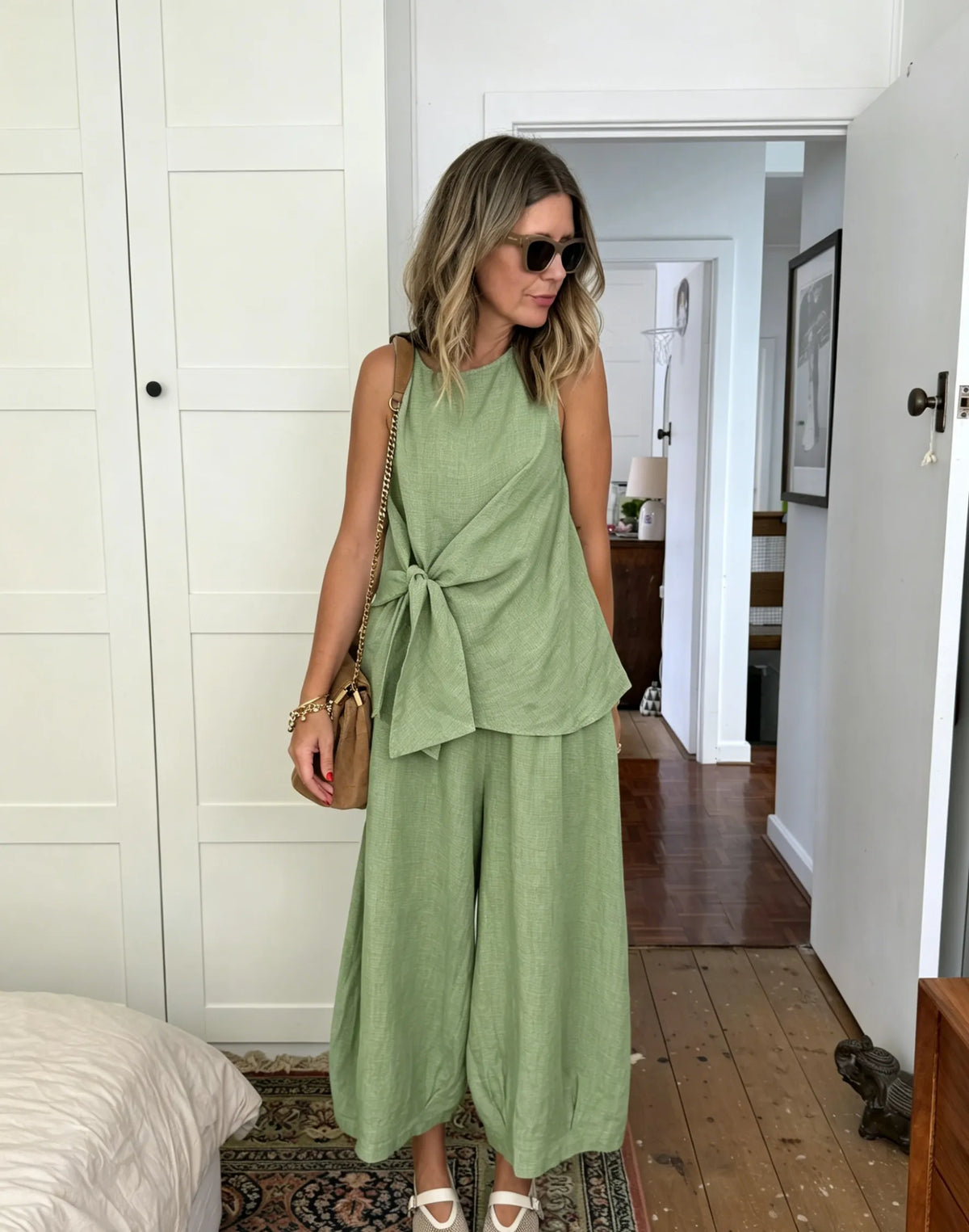 🌿Casual Linen And Cotton Two-piece Set