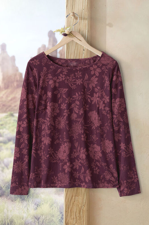 Autumn Tapestry Faux Suede Top