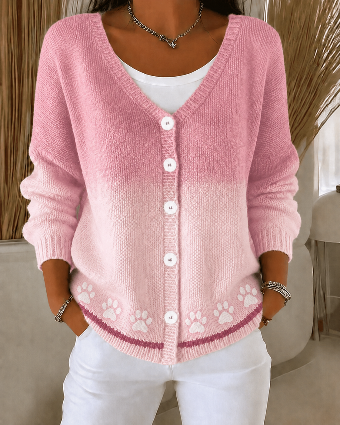 Women'S Casual Gradient Casual Cardigan