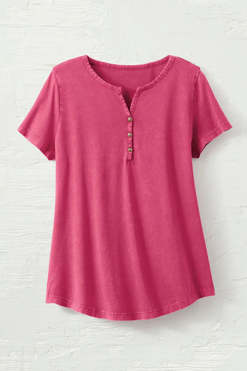 Vintage-Washed Henley