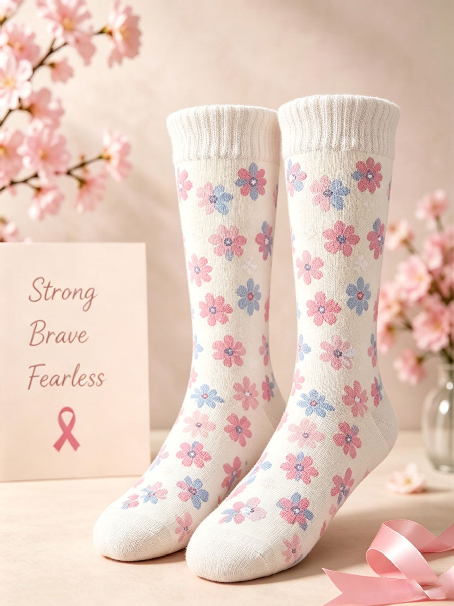 Unisex Breast Cancer Awareness Promotion Theme Socks