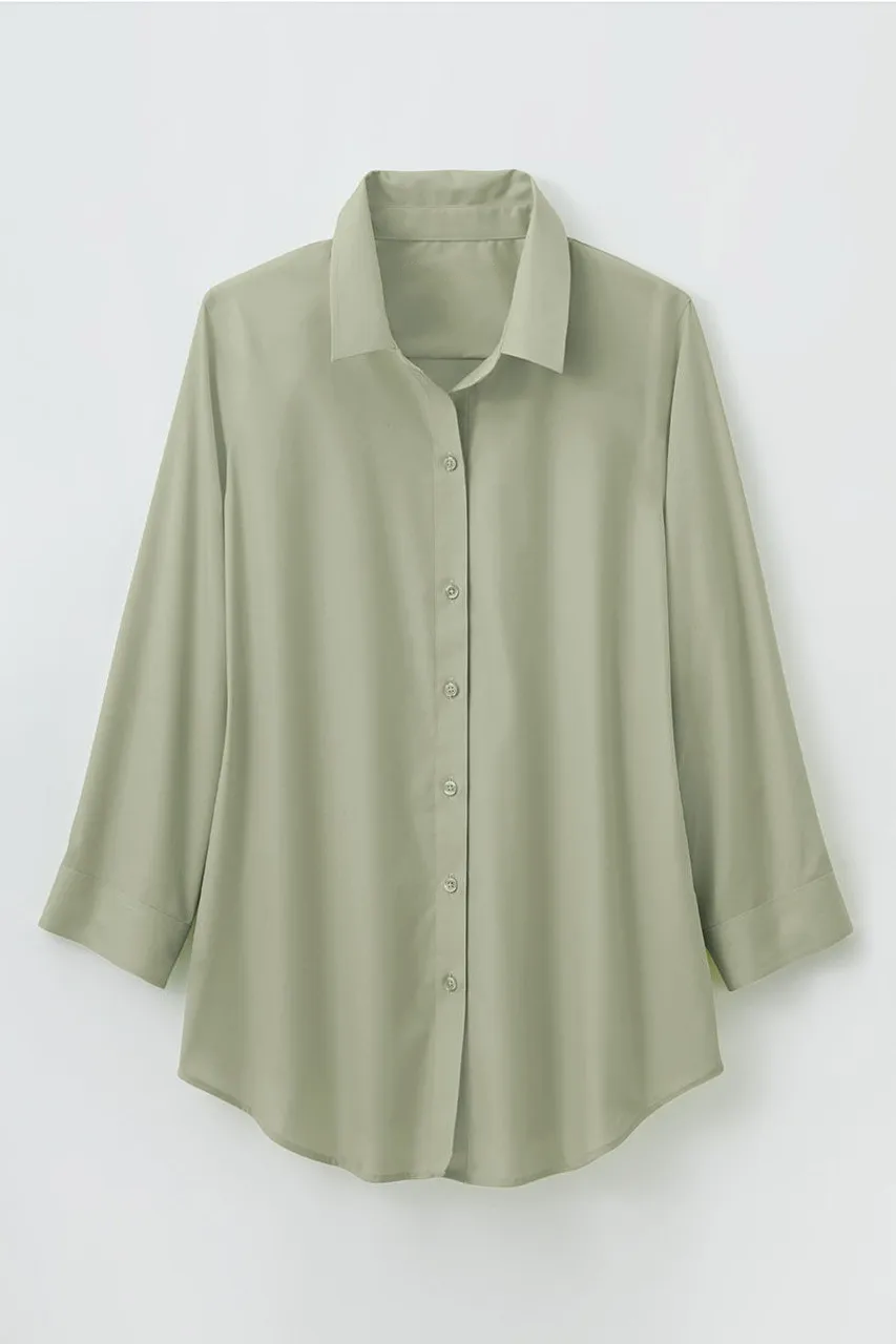 No-Iron 3/4-Sleeve Shirt
