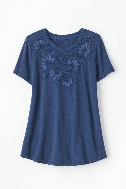 Swirling Petals Slub Tee