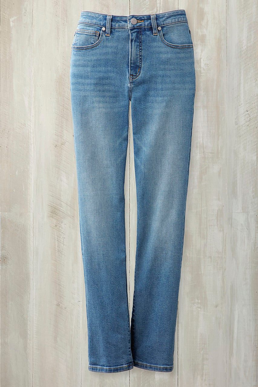 High Rise Straight-Leg Jeans