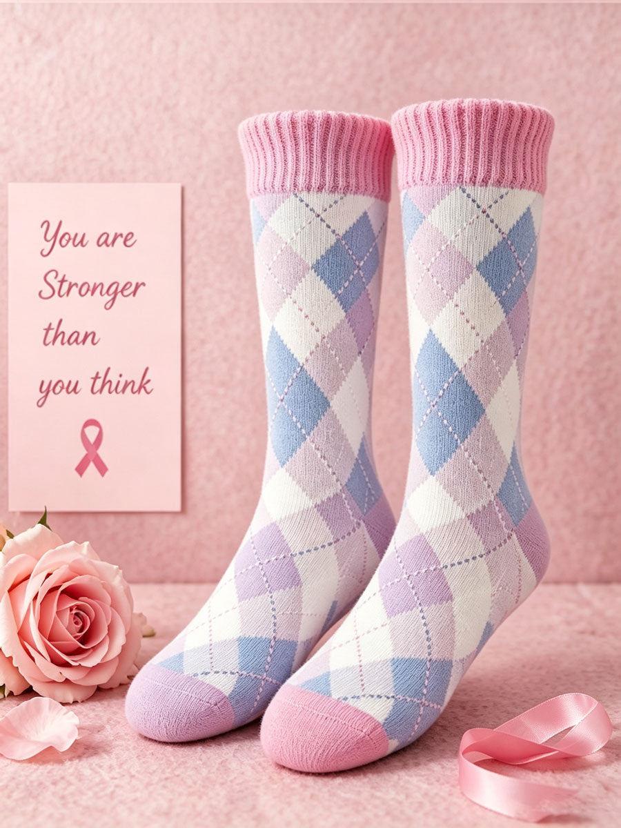 Unisex Breast Cancer Awareness Promotion Theme Socks