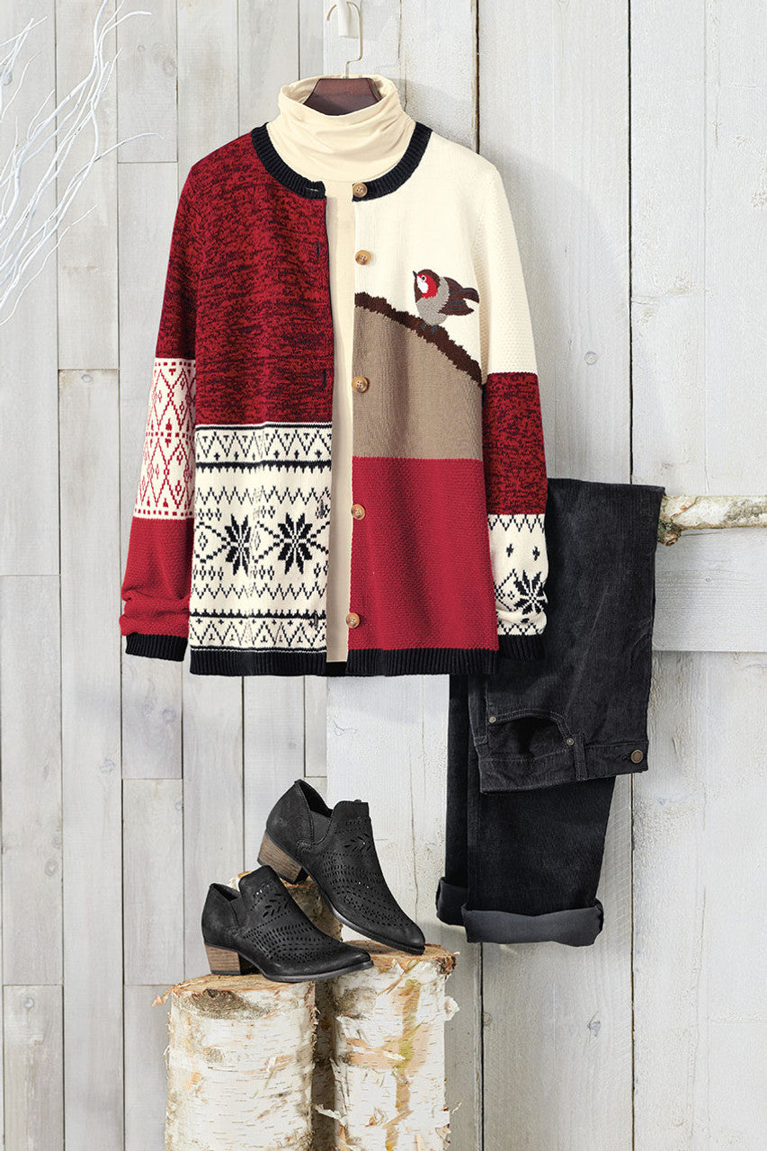 Wintersong Patchwork Cardigan