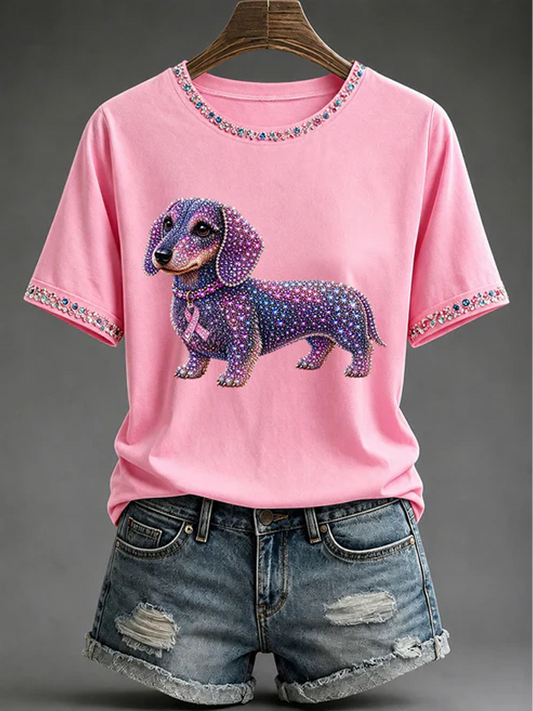 Women's Breast Cancer Awareness Printed Casual T-Shirt