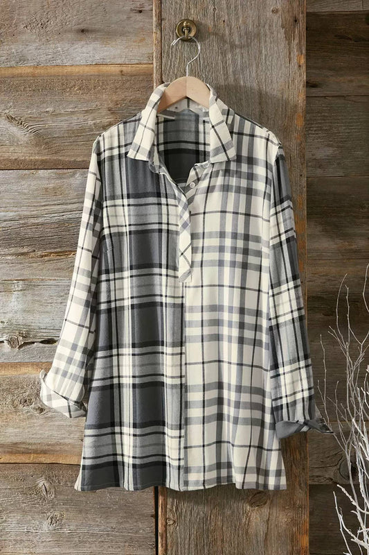Soft Touch Mixed Plaid Top