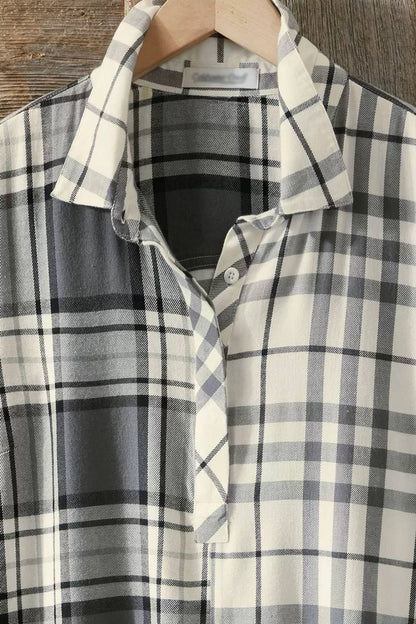 Soft Touch Mixed Plaid Top