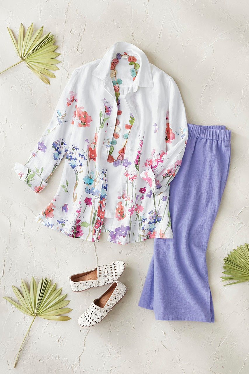 Watercolor Linen Big Shirt
