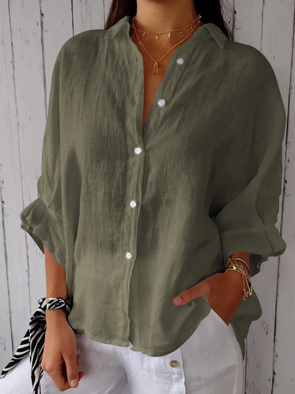 Women's Casual Relaxed Linen Top
