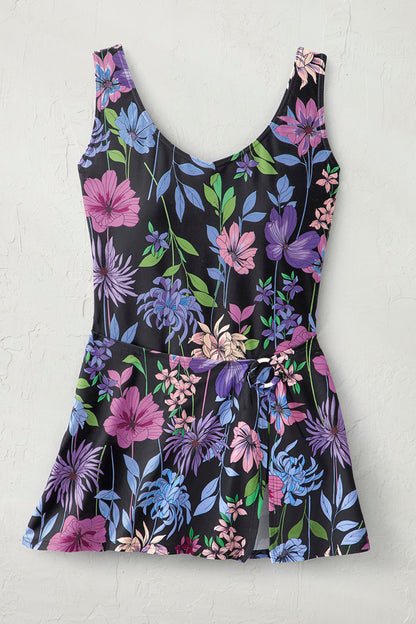 Floral ShapeMeTM Sarong Swimdress