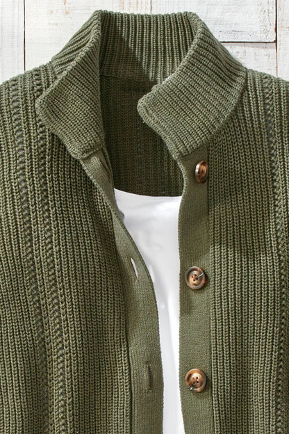 Shaker Detail Button Cardigan