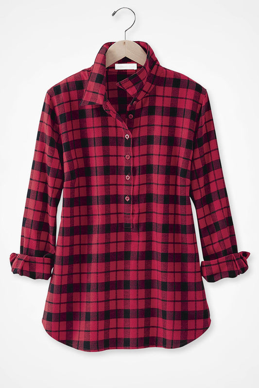 Festive Celebration Plaid Tunic