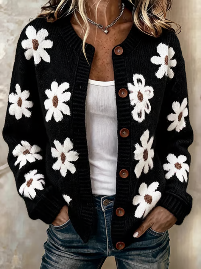 Women's Casual Knitted Cardigan Top