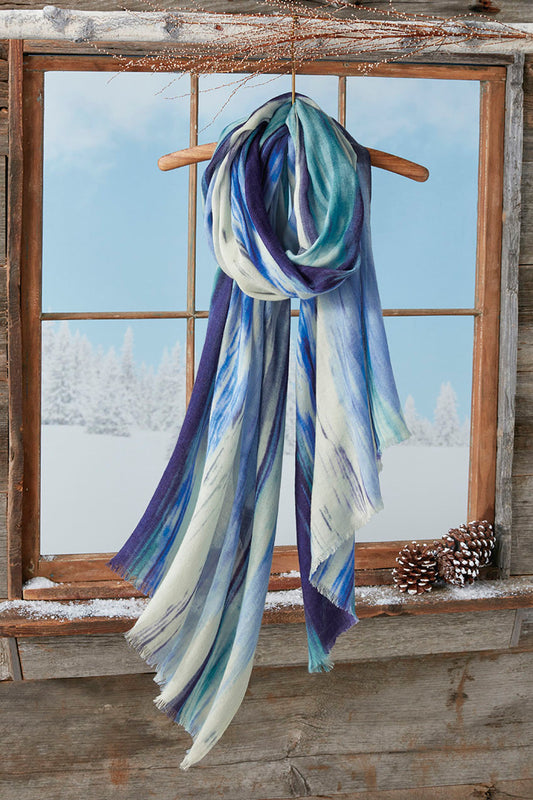 Winter Watercolor Scarf