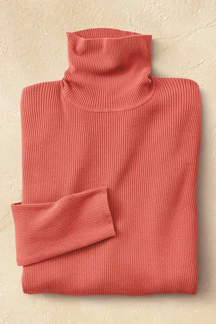 Ribbed Turtleneck Sweater