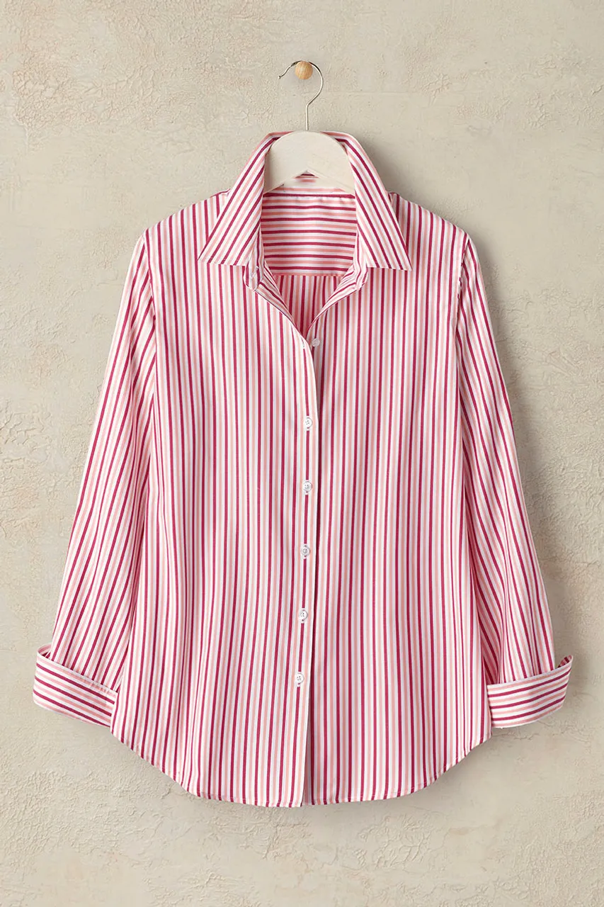 Candy Stripe (Long Sleeve) No Iron Shirt