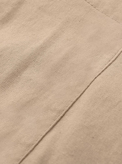Solid Color V-Neck Long Sleeve Shirt