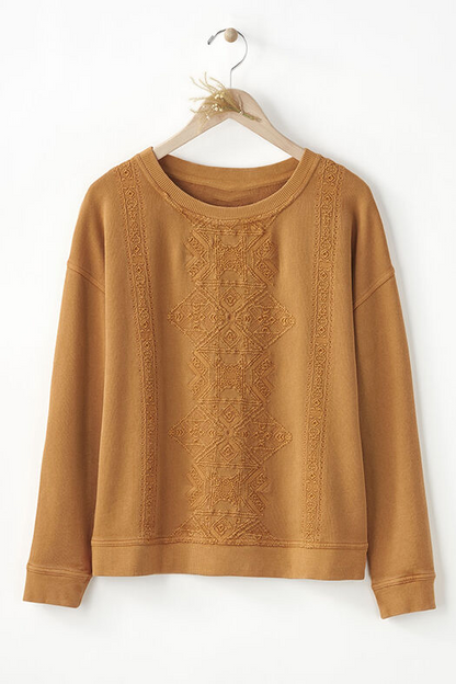 Casa Mia Geometric embroidery Sweatshirt 3 Colors