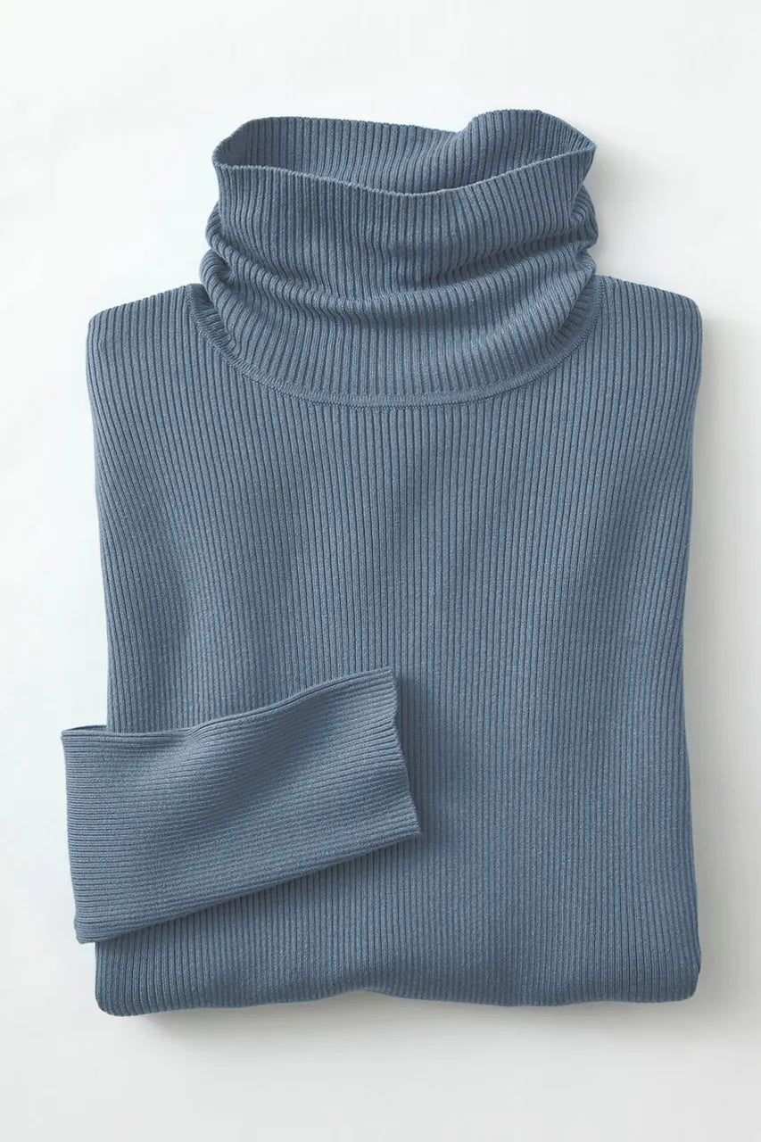 Ribbed Turtleneck Sweater