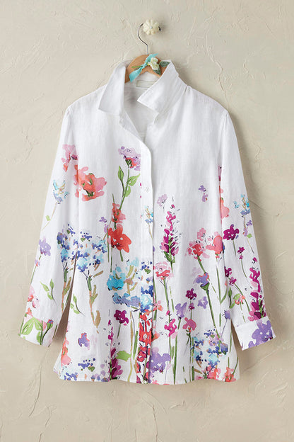Watercolor Linen Big Shirt