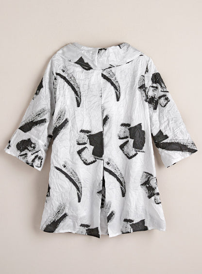 Airflow Crinkle Tunic - Black Ink