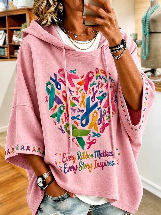 Women'S Breast Cancer Pink Casual Sweater