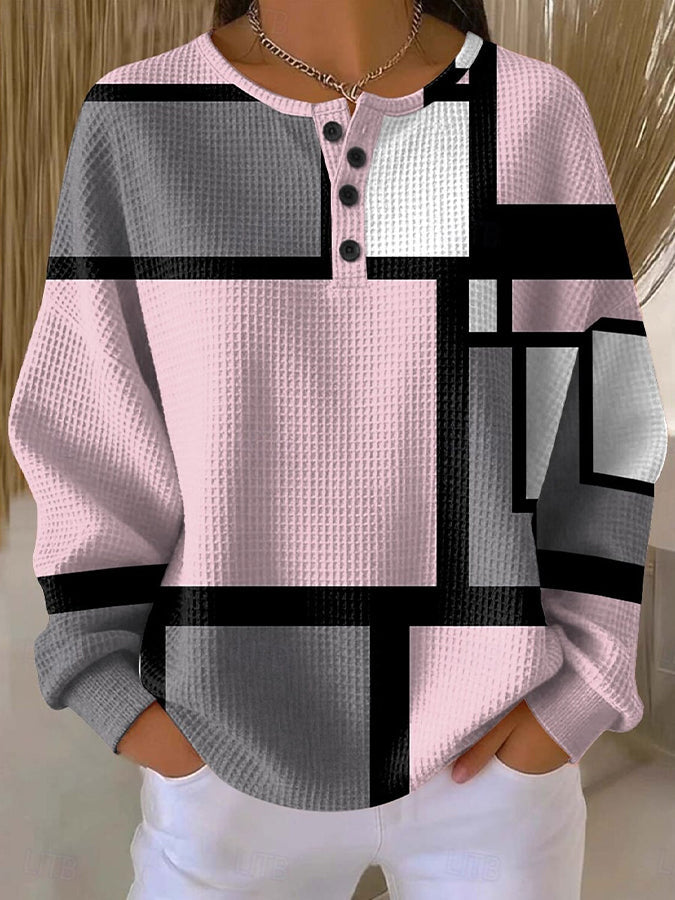 Women's Casual Abstract Striped Pattern Top