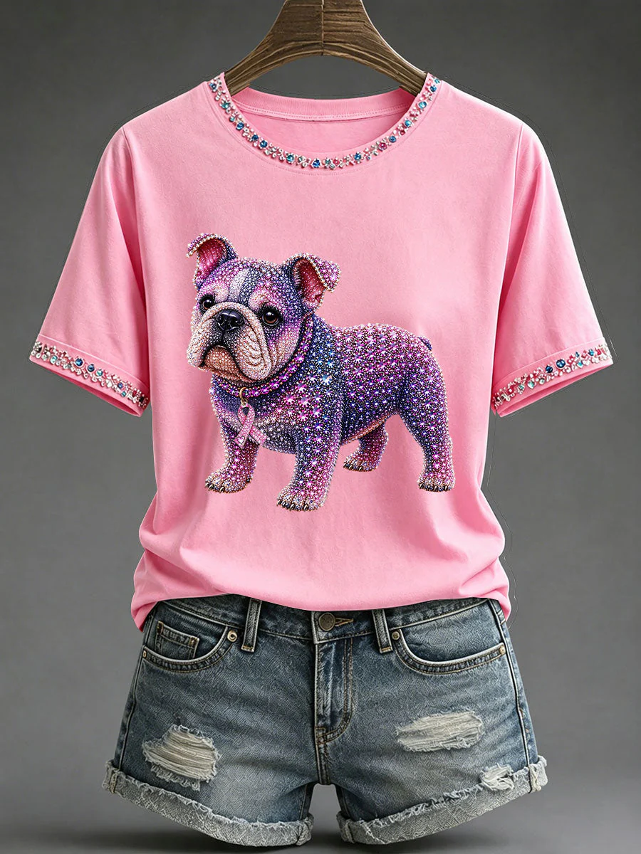 Women's Breast Cancer Awareness Printed Casual T-Shirt