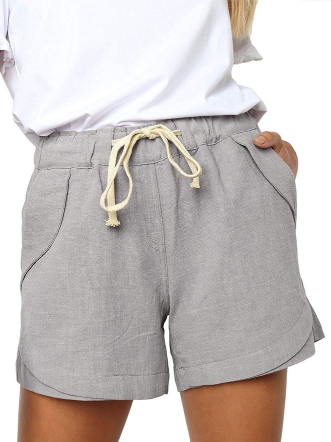 Solid Color Casual Shorts
