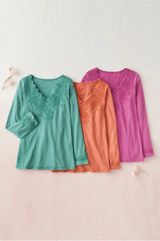 Celina Embroidered Tee