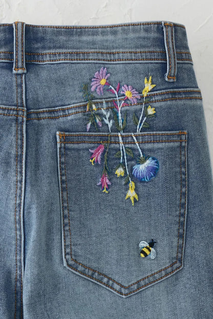 Meadowbrook Embroidered Cropped Jeans
