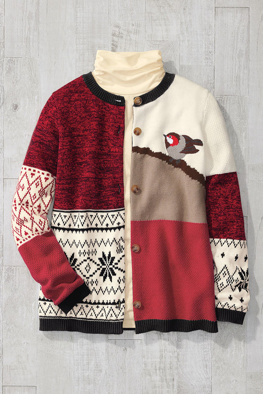 Wintersong Patchwork Cardigan