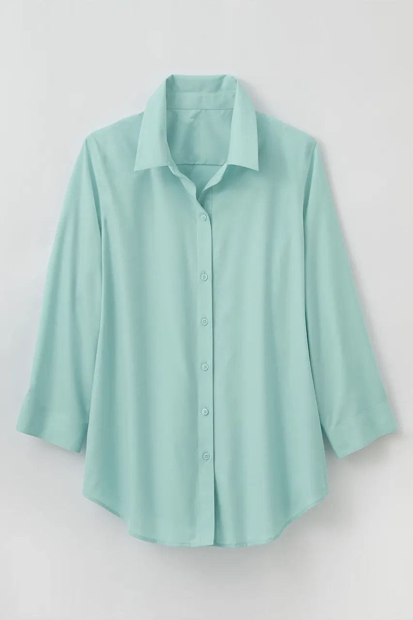 No-Iron 3/4-Sleeve Shirt